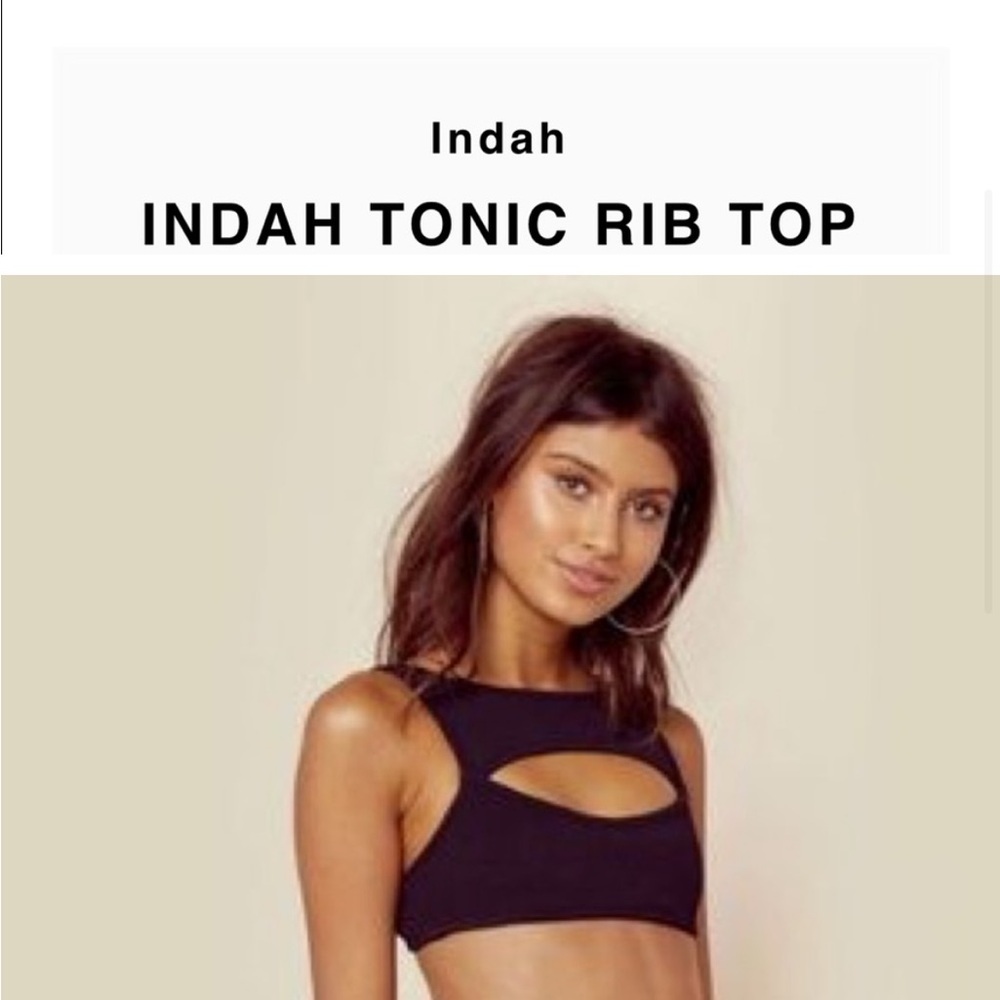 Indah Black Tonic Rib Top